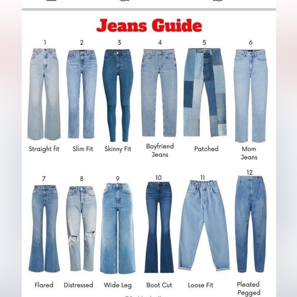 All different brands and styles of jeans - Picture 1 of 3